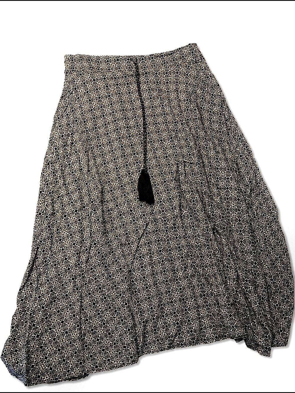 Velvet Heart Black and White Printed Maxi Skirt